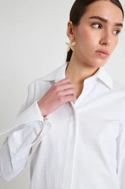 Camicia con spacchi - Bianco