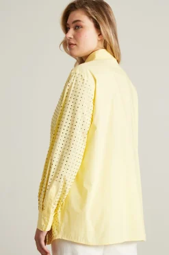 Camicia con strass - Giallo