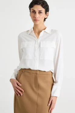 Camicia con tasche - Bianco