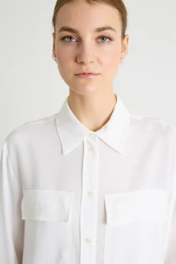 Camicia con tasche - Bianco