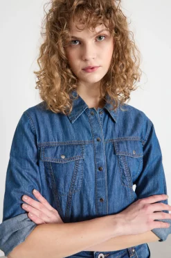 Camicia con tasche - Blu
