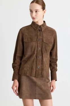 Camicia con tasche - Marrone