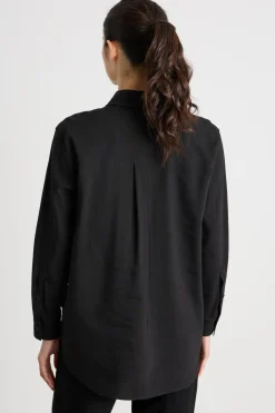Camicia con tasche - Nero
