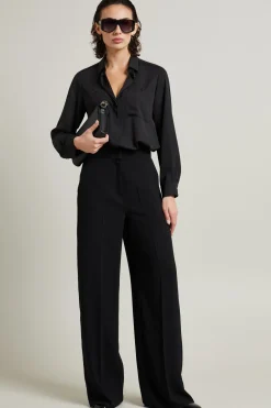 Camicia con taschini al petto - Nero