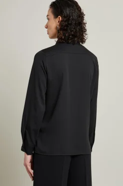 Camicia con taschini al petto - Nero