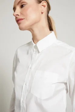 Camicia con taschino applicato - Bianco
