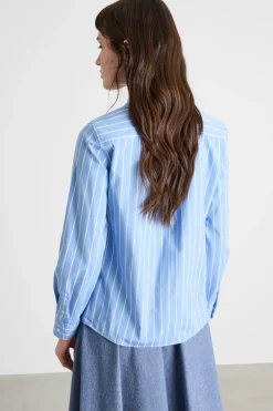 Camicia con taschino - Azzurro Bianco