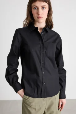 Camicia con taschino - Nero