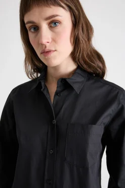 Camicia con taschino - Nero