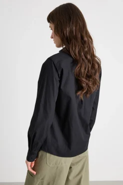Camicia con taschino - Nero