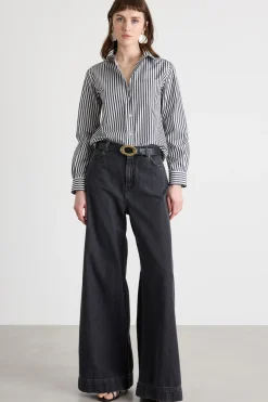 Camicia con taschino - Nero Bianco