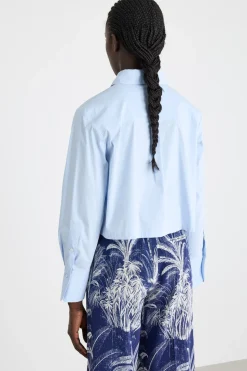 Camicia crop - Azzurro