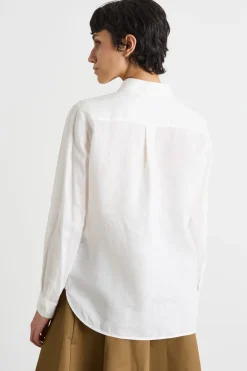 Camicia dritta con fondo stondato - Bianco
