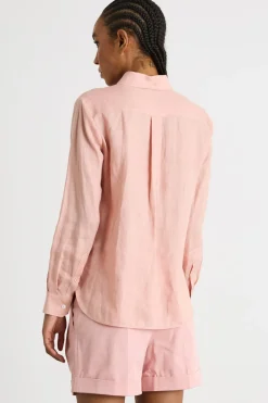 Camicia dritta con fondo stondato - Rosa