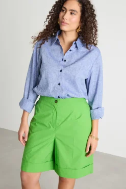 Camicia dritta e ampia - Azzurro