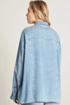 Camicia effetto demim - Azzurro Blu