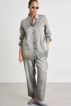 Camicia effetto jeans - Grigio