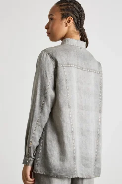 Camicia effetto jeans - Grigio