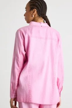 Camicia effetto jeans - Rosa