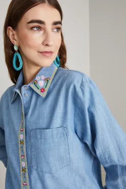 Camicia in cotone - Azzurro