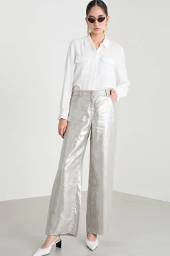 Camicia in crepe de chine - Bianco