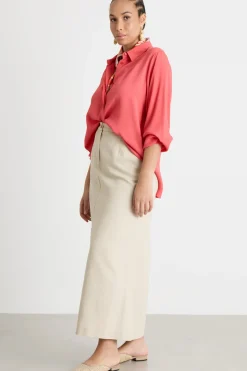 Camicia in crepe de chine - Rosa