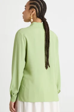 Camicia in crepe de chine - Verde