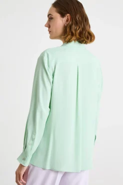 Camicia in crepe de chine - Verde
