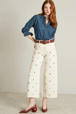 Camicia in denim con carrè - Blu Denim