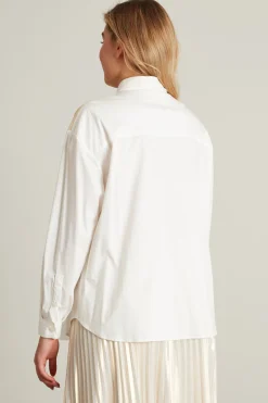 Camicia in jersey di cotone - Bianco