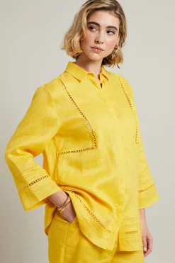 Camicia in lino - Giallo