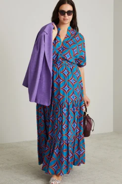 Camicia in mussola - Azzurro Rosso