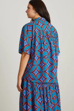 Camicia in mussola - Azzurro Rosso