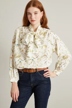 Camicia in mussola con foulard - Latte