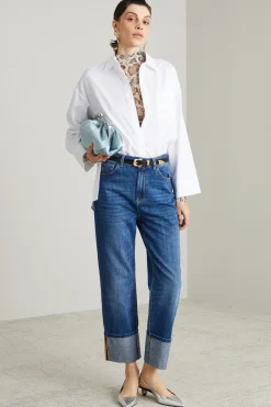 Camicia in oxford con taschino - Bianco