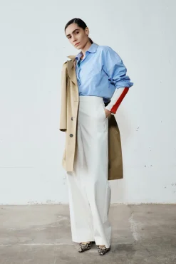 Camicia in popeline - Azzurro