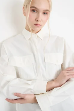 Camicia in popeline - Bianco