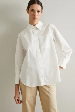 Camicia in popeline - Bianco