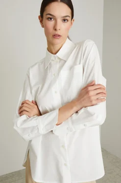 Camicia in popeline - Bianco