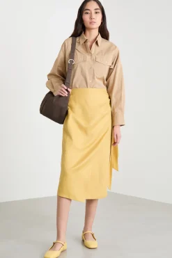 Camicia in popeline - Cammello