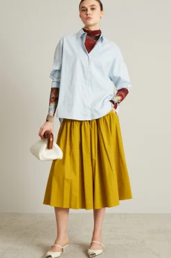 Camicia in popeline di cotone - Azzurro