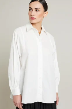 Camicia in popeline di cotone - Bianco