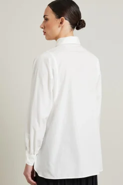Camicia in popeline di cotone - Bianco
