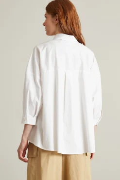 Camicia in popeline di cotone - Bianco