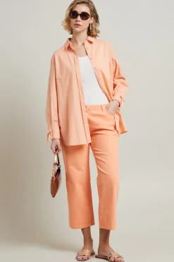 Camicia in popeline - Pesca