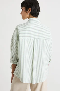 Camicia in popeline - Verde