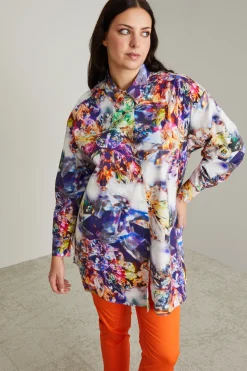Camicia in popeline - Viola Argento Oro