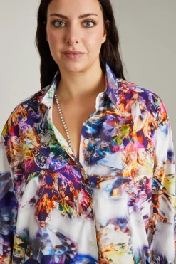 Camicia in popeline - Viola Argento Oro