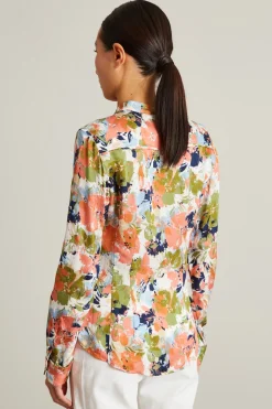 Camicia in raso martellato - Rosa