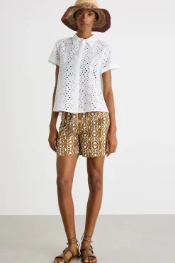 Camicia in sangallo - Bianco